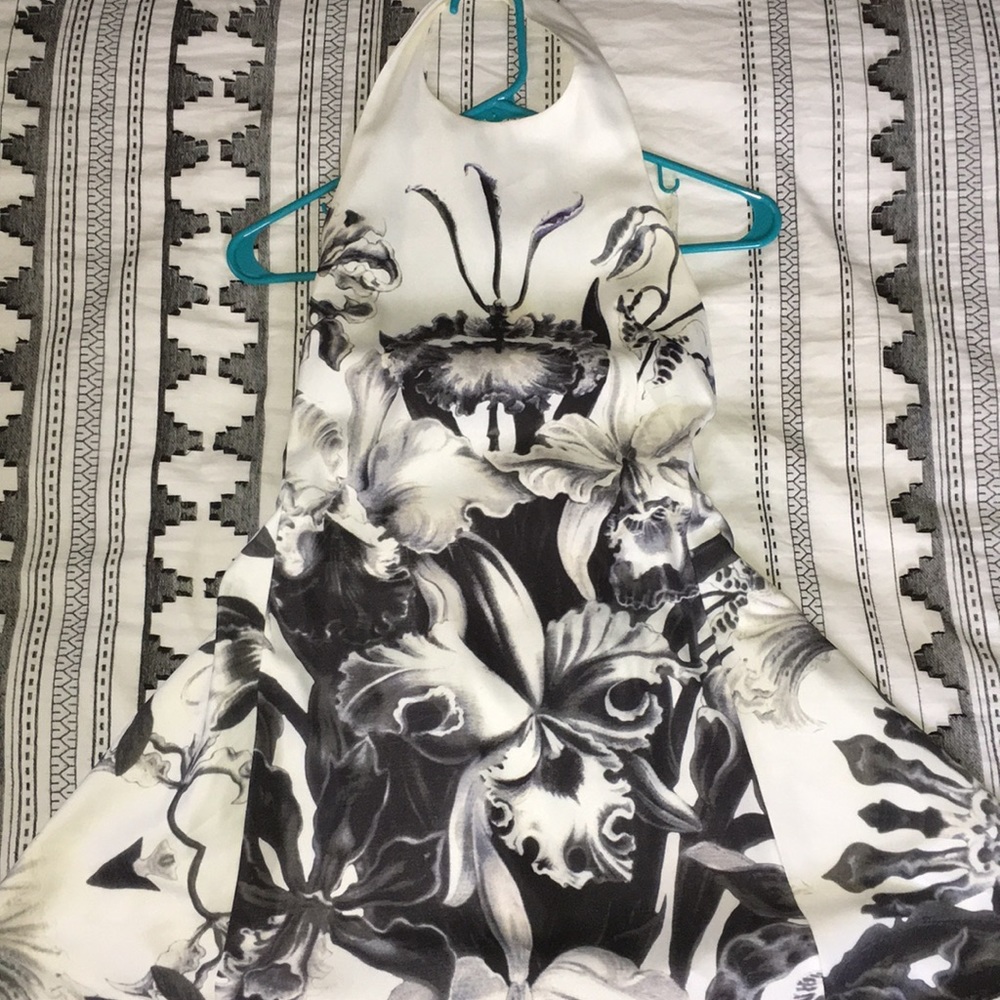 Halter floral print dress